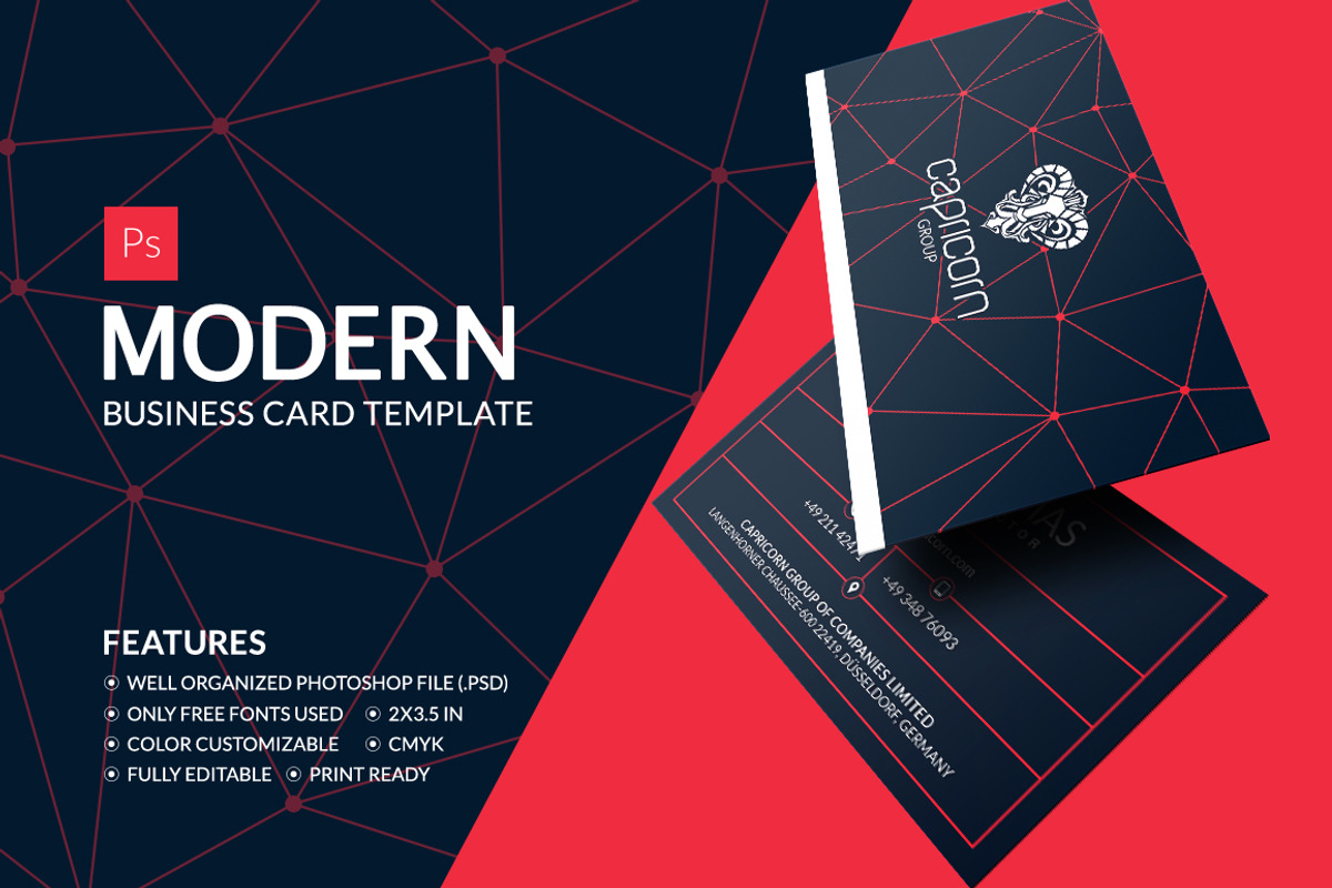 Modern Business Card, a Business Card Template by Marvel (Photo 1 of 5)