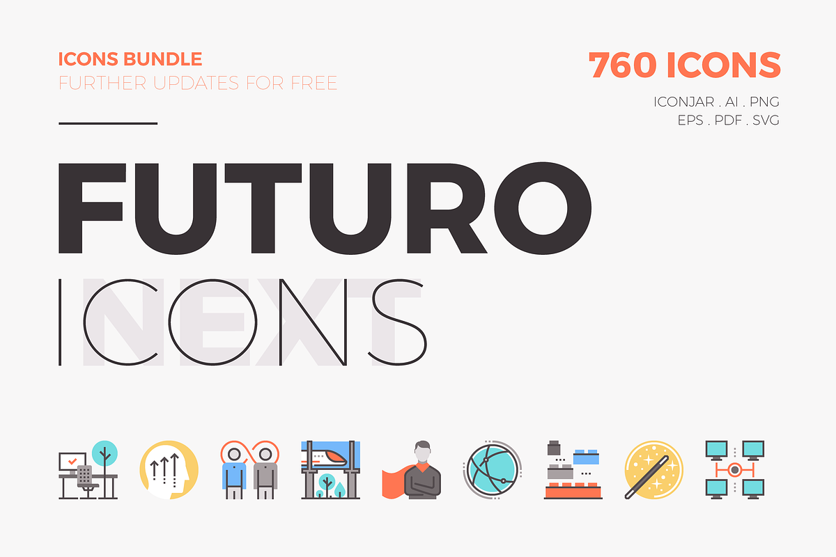 Futuro Next Icons Bundle, a Duotone Icon by Anatolii Babii (Photo 1 of 14)