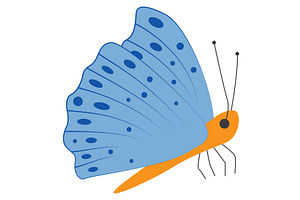 Cute childish butterfly illustration, an Animal Illustration by LogosDen