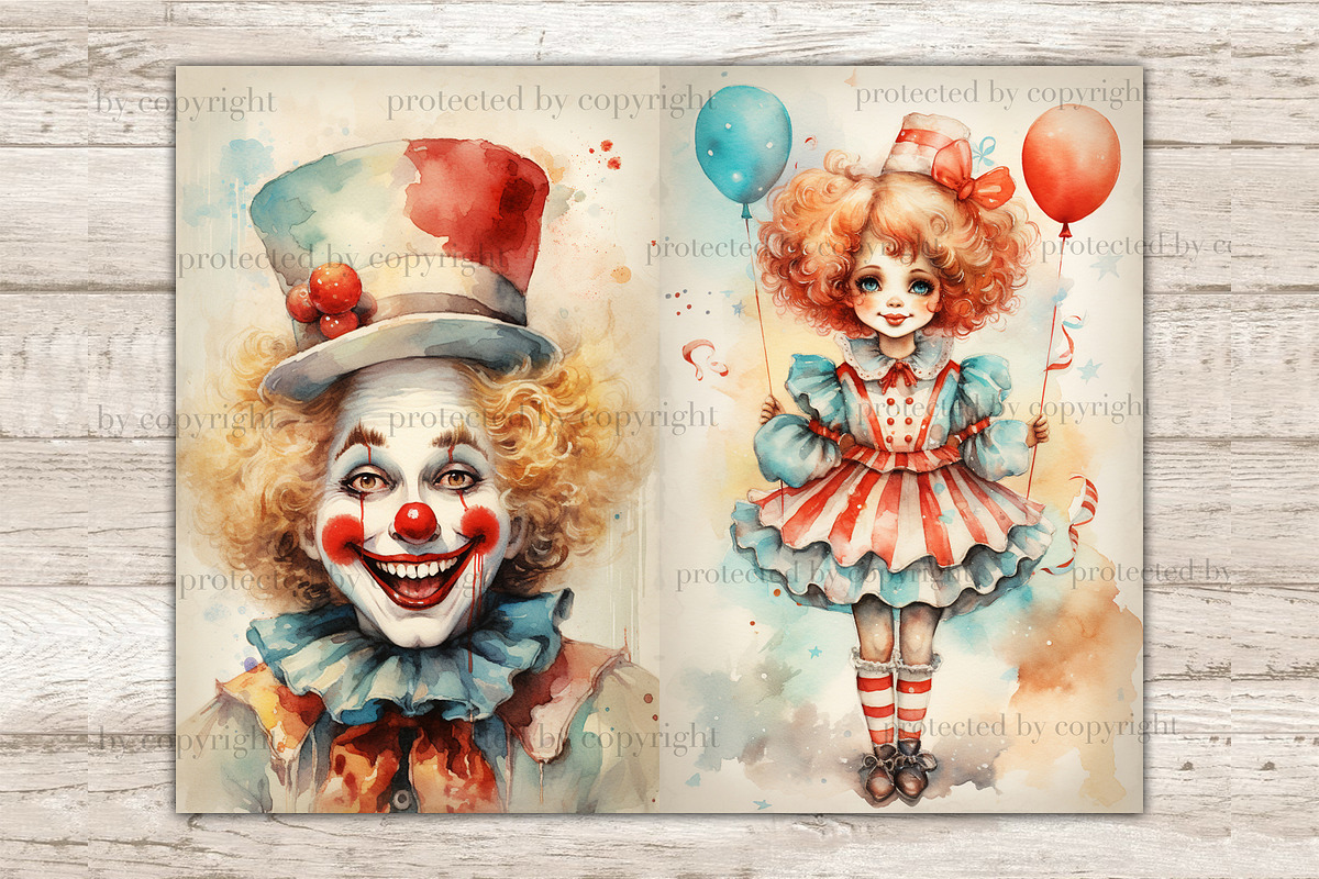 Circus Junk Journal Pages | Vintage, a Person Illustration by GlamArtZhanna (Photo 7 of 10)