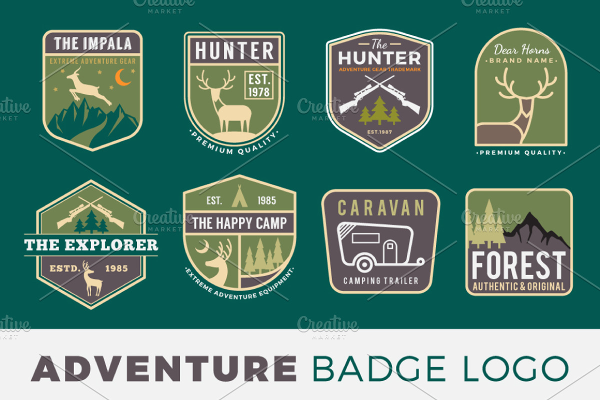Adventure Badge Logo Template, a Branding & Logo Template by Raftel (Photo 1 of 4)