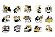 Freelance work illustration set, a Person Illustration by StonePic (Thumbnail 3 of 3)