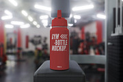 Gym Water Bottle Branding Mockup, an Advertising Mockup by herutage (Thumbnail 4 of 4)