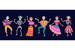 Dancing Skeletons. Dead Day Party