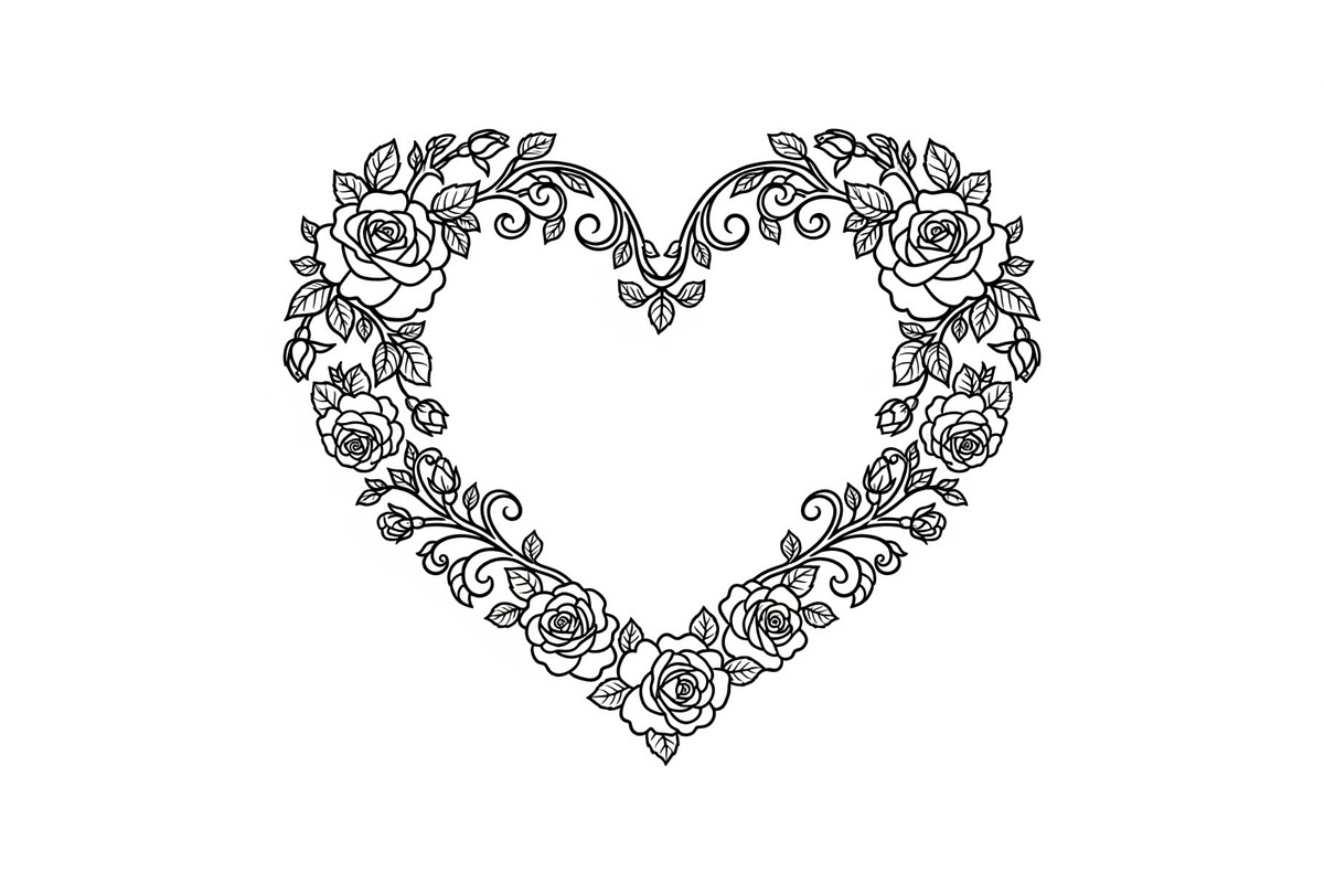 Floral Heart Frame SVG Bundle, an Illustration by Designs_River (Photo 25 of 31)