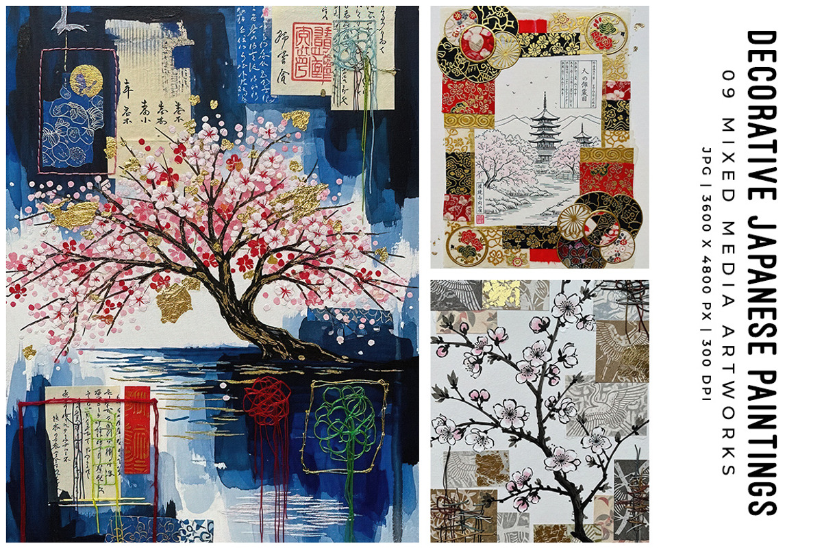 Decorative Japanese Paintings, a Decorative Illustration by Digital Art Creations (Photo 3 of 7)