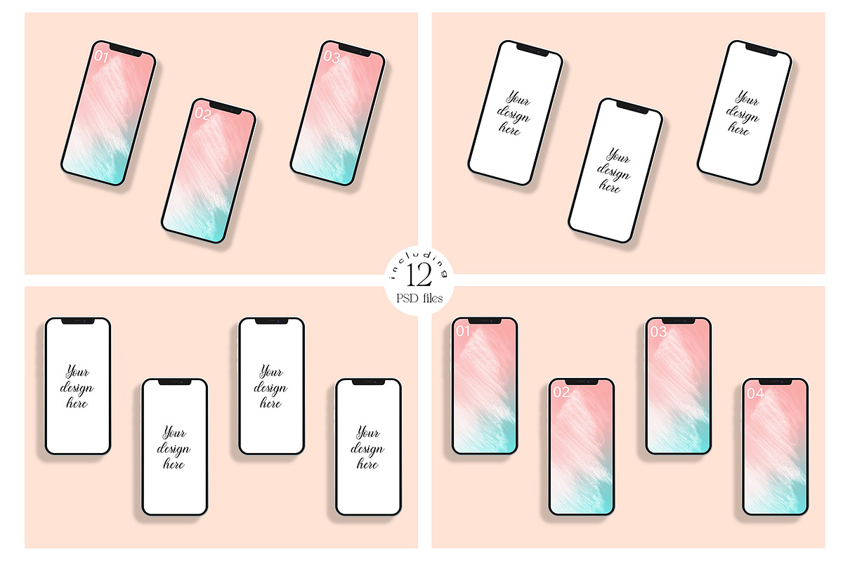 iPhone12 Screen device mockup bundle, an iPhone Mockup by MockupMarket (Photo 8 of 10)