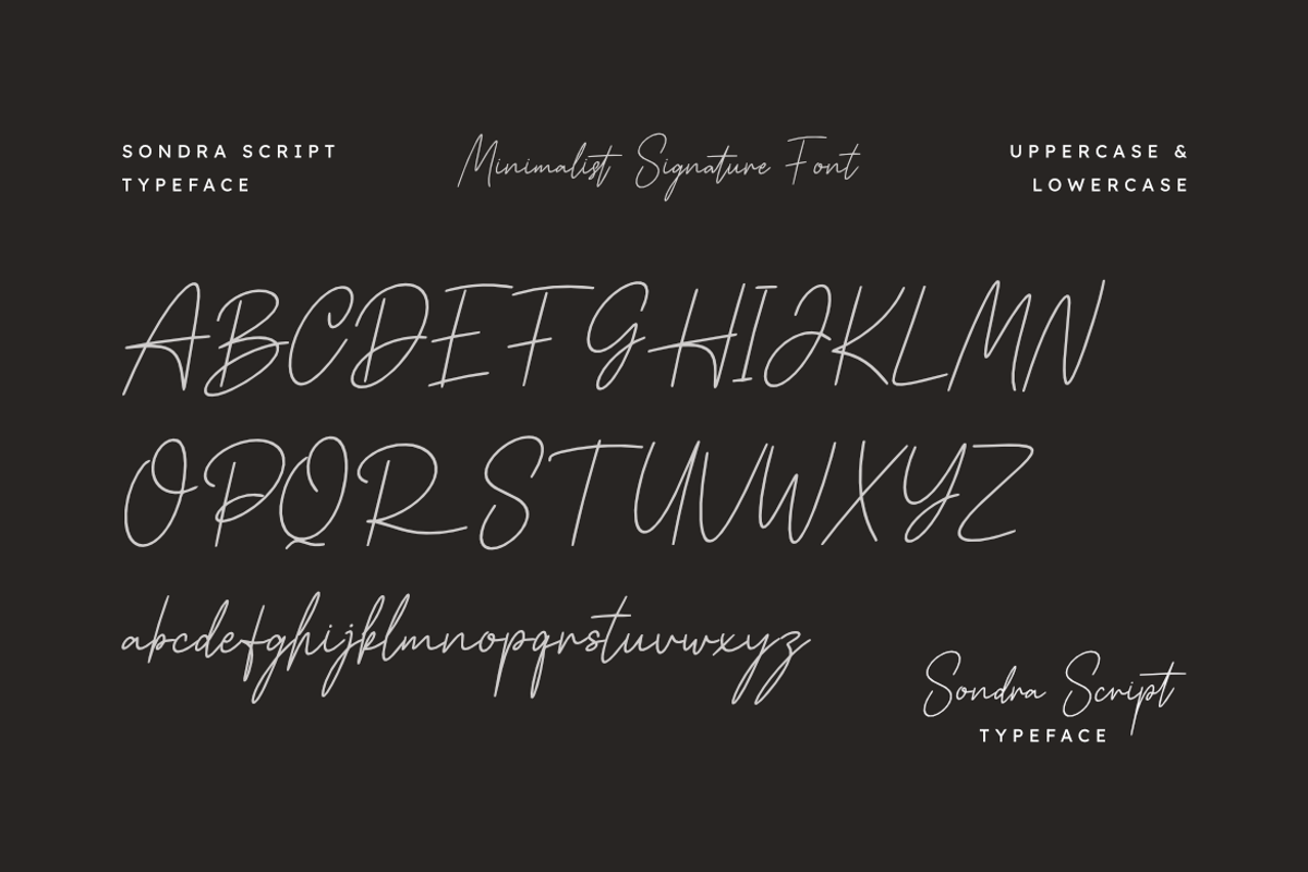 Sondra Script | Signature Font, a Script Font by Masyafi Studio (Photo 2 of 8)