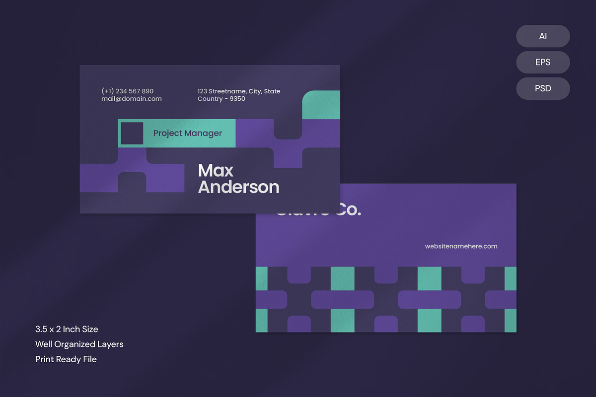 Project Manager - Business Card, a Brochure Template by Izdihaar_Studio (Photo 3 of 3)