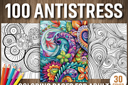 Antistress Coloring Book, a Healthcare Illustration by Design Station (Thumbnail 1 of 5)