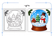 Cozy Christmas Closeups Coloring, a Seasonal Illustration by Design Station (Thumbnail 5 of 8)