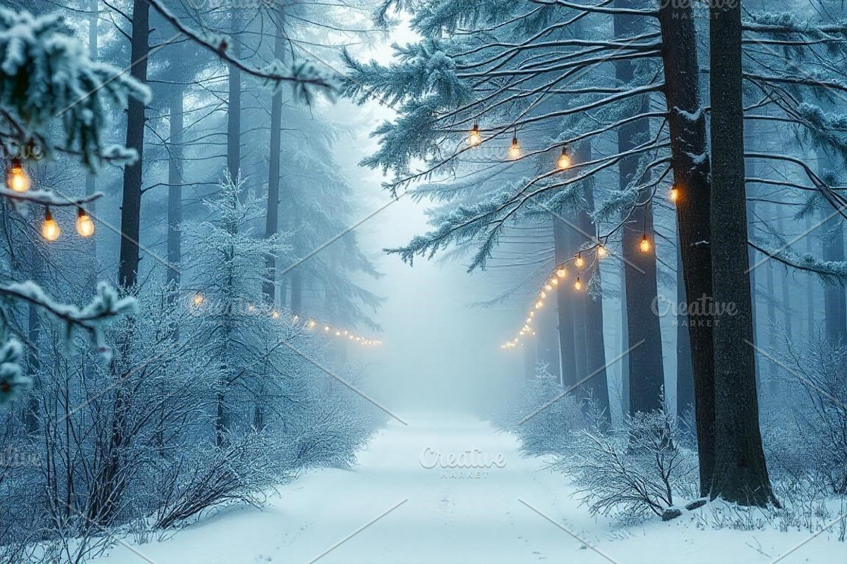 Winter Wonderland Path | Stock Photo, a Holiday Photo by Aura Canyon HQ (Photo 1 of 7)