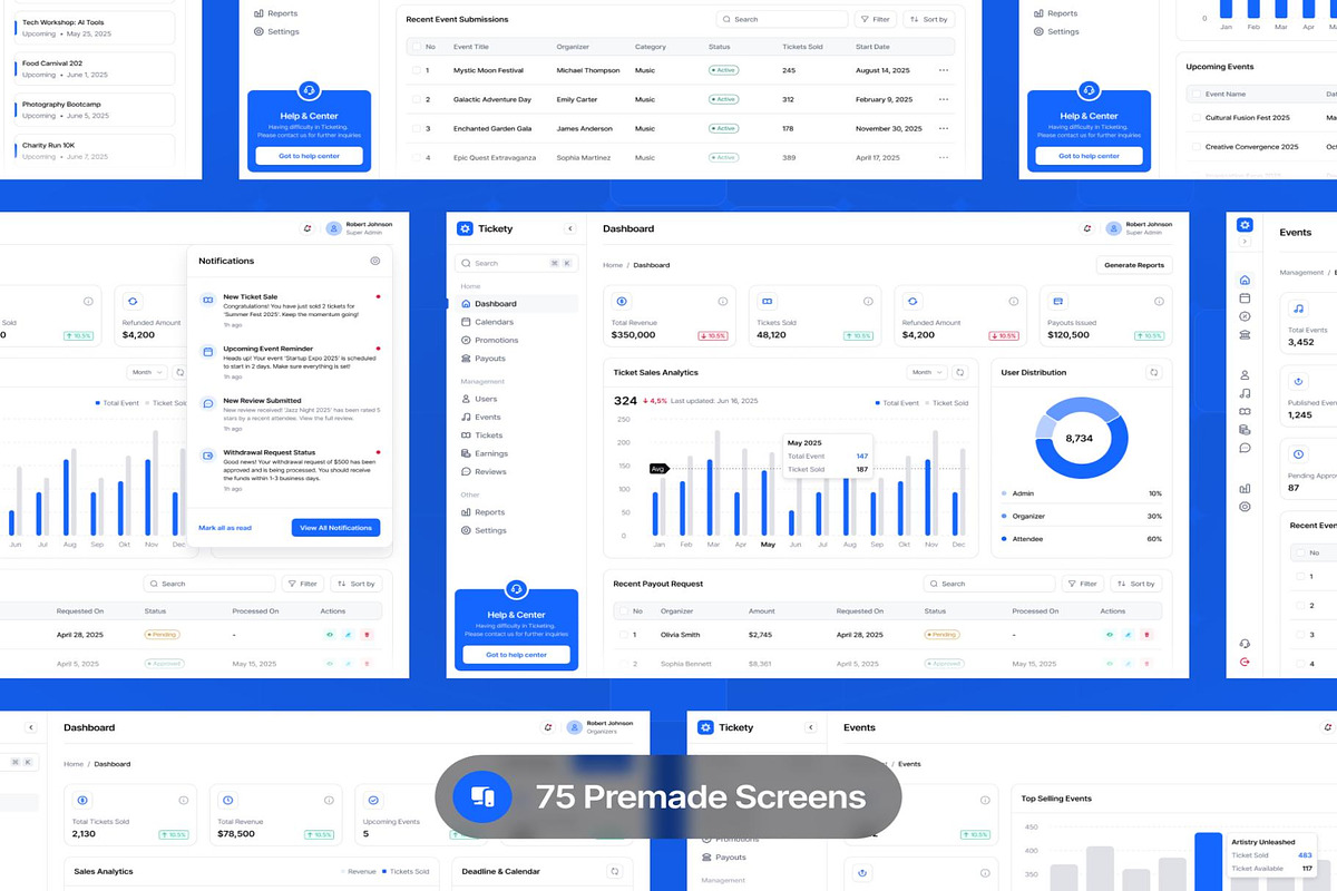 Tickety Coded SaaS Event Ticket, a React Template by Lumina_ui_ux202 (Photo 5 of 7)
