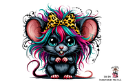 Mouse with Witch Hat PNG Bundle, a Graphic by Clipart Bloom (Thumbnail 7 of 11)