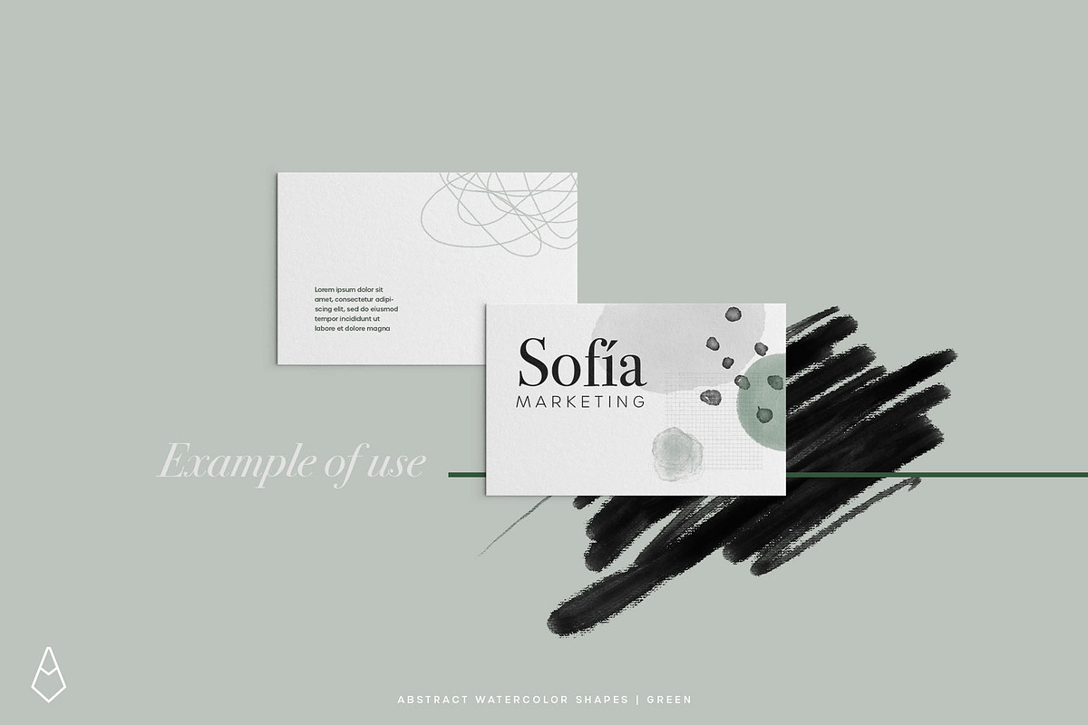 Abstract Watercolor Shapes | Green, a Texture Illustration by agarimoestudio (Photo 2 of 9)