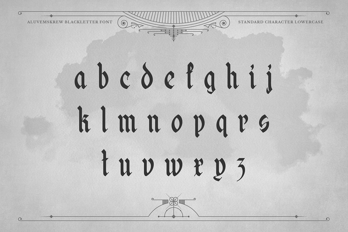 Aluvemskrew, a Blackletter Font by ilhamtaro (Photo 7 of 11)