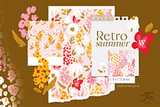 Retro Summer patterns & clip arts, a Pattern Graphic by PaperJamLab (Thumbnail 1 of 12)