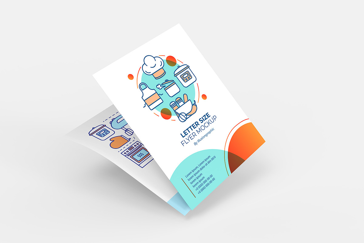 US Letter Size Flyer Mockup, an Advertising Mockup by Illusiongraphic (Photo 4 of 25)