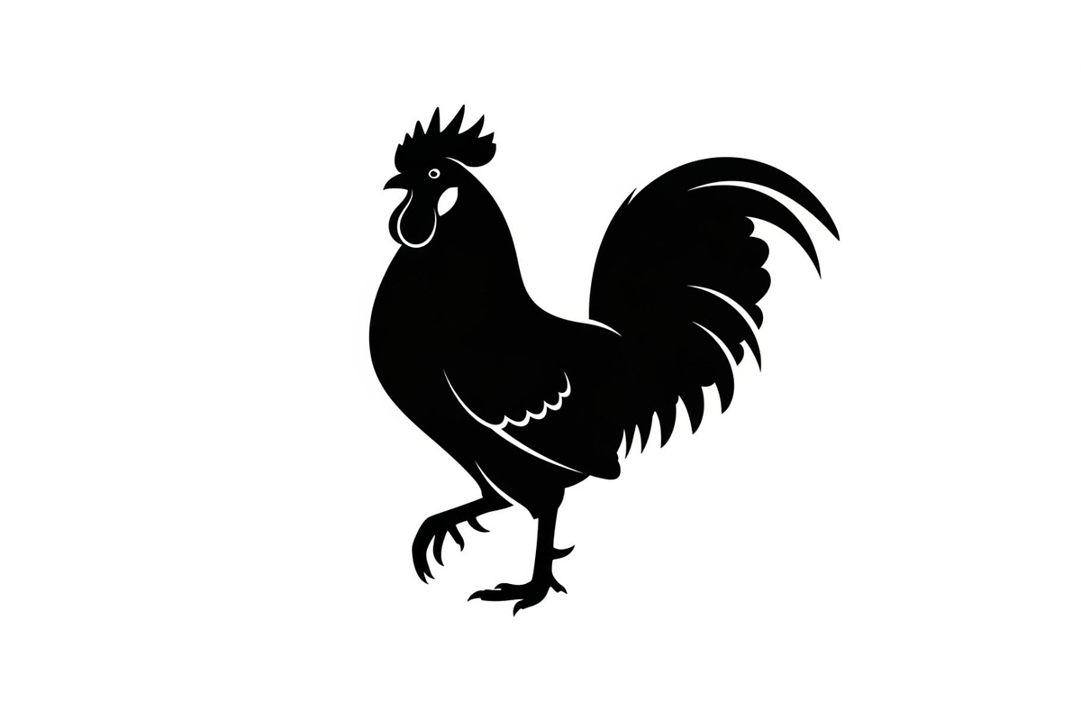 Rooster Chicken Silhouette Vector Bu, an Illustration by Designs_River (Photo 29 of 51)
