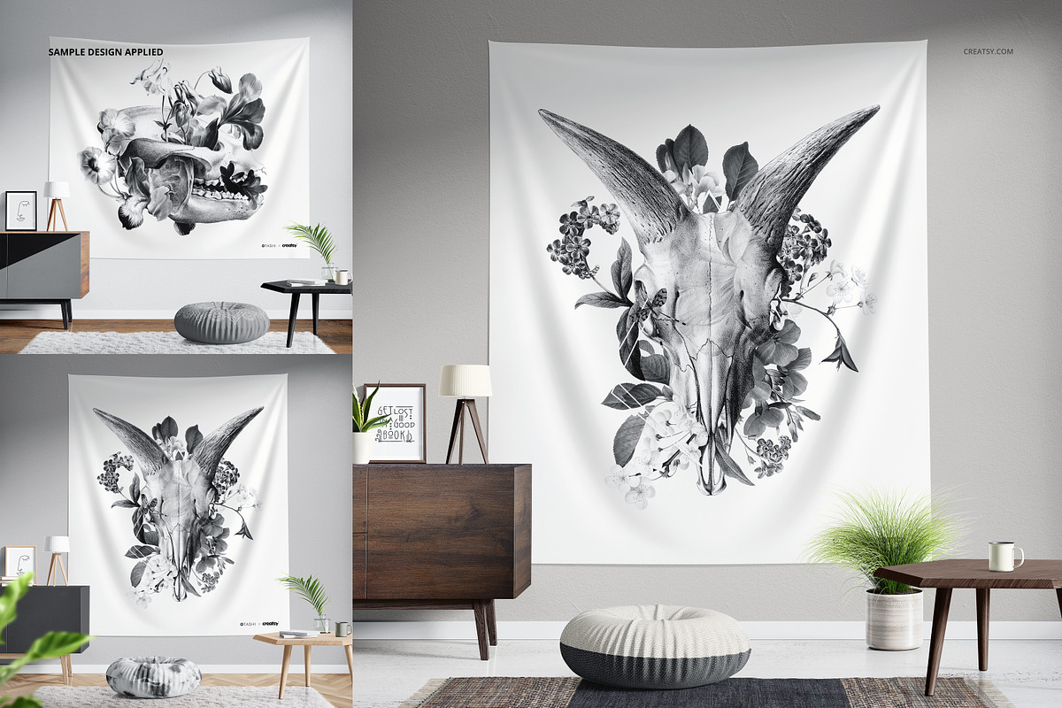 Tapestry Many Sizes Mockup Set, a Household Mockup by Creatsy (Photo 6 of 9)
