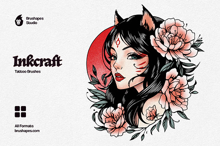 Multi App Tattoo Art Brushes, a Brush Add-On by brushapes.com