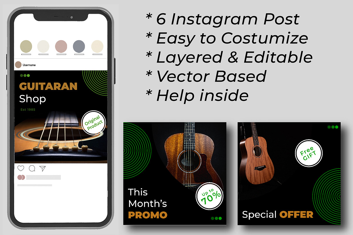 Instagram Post Template, a Social Media Template by TemplArt (Photo 2 of 2)