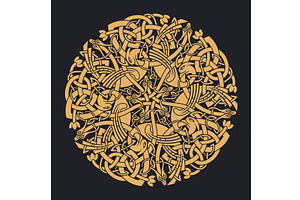 Celtic traditional knot. Geometric, an Object Illustration by RevelStockart