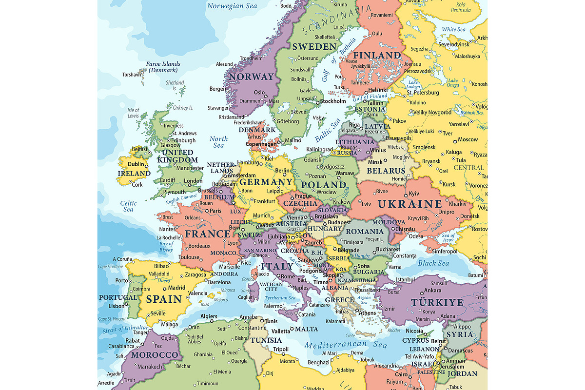 Vector World Map - Large&Detailed, a Decorative Illustration by PorcuPen Works (Photo 5 of 9)