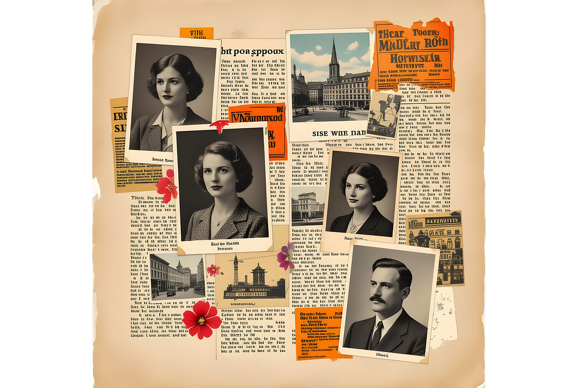 Scrapbook Collaged Photo Page, a Background Graphic by Sharon Schwalbe (Photo 5 of 5)