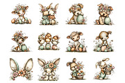 Whimsical easter clipart - Spring, an Illustration by SinaCreation (Thumbnail 2 of 11)