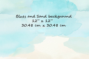 Beach Blues Design Clip Art Kit