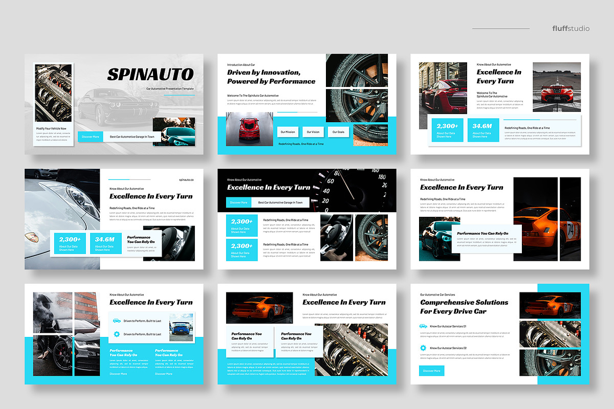 Car Automotive Keynote Template, a Presentation Template by fluffstudio (Photo 2 of 4)