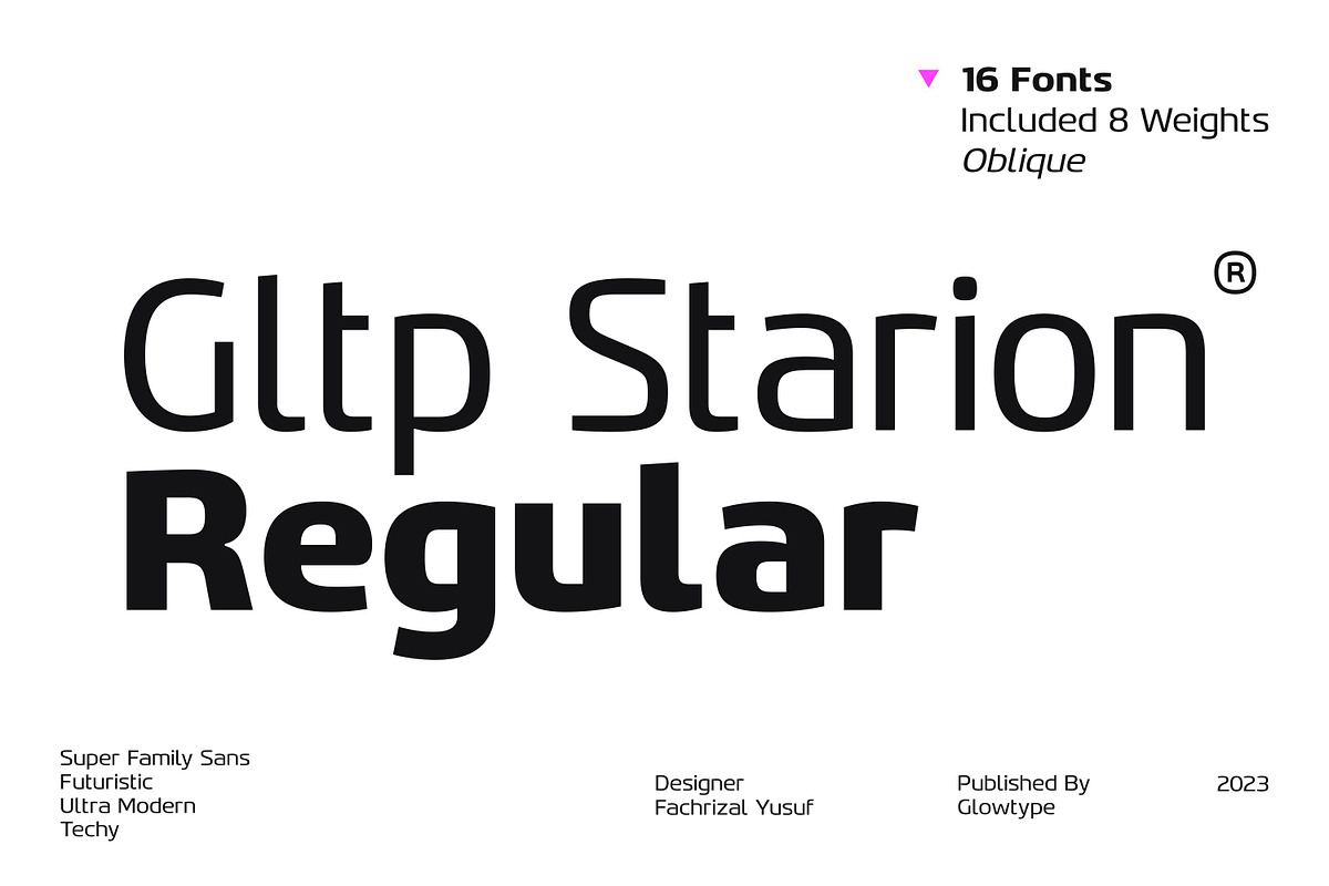 Gltp Starion Regular, a Sans Serif Font by Glowtype (Photo 1 of 6)