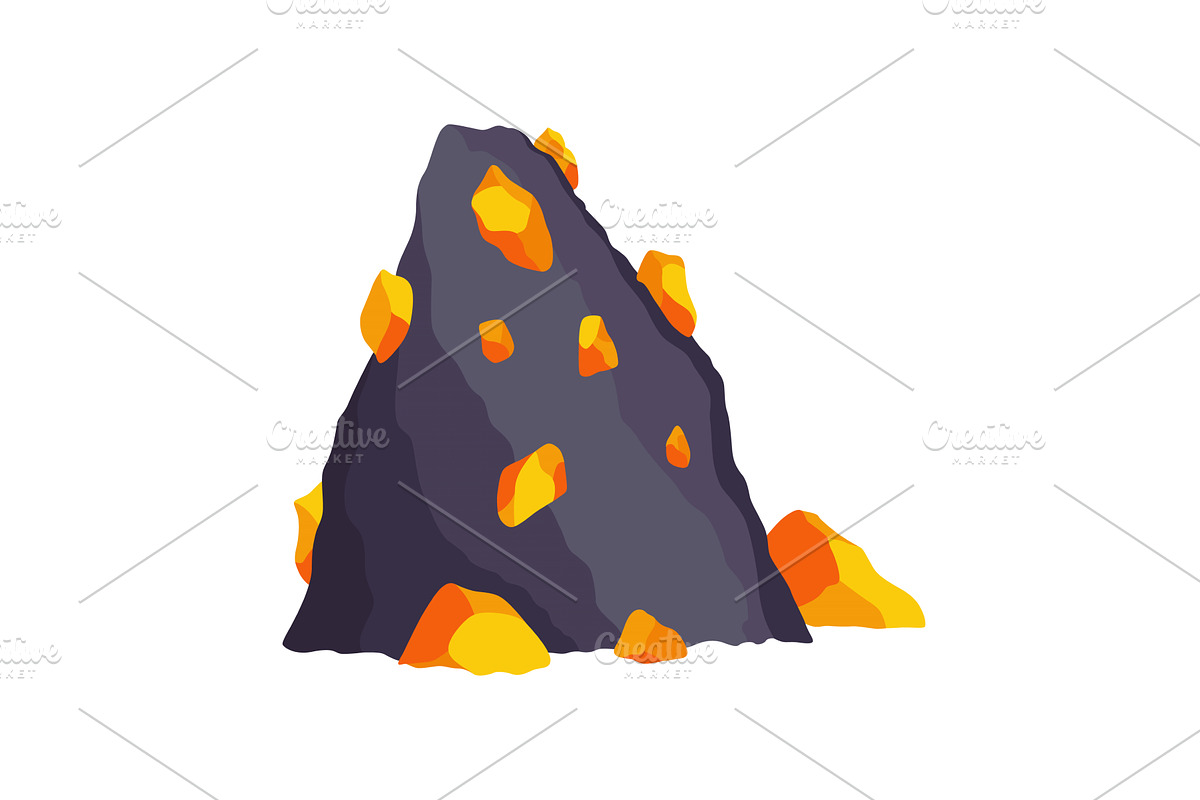 Mining element. Game mining props, an Object Illustration by the8monkey