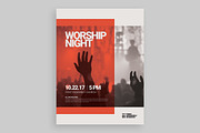 Modern Worship Night Poster, a Flyer Template by Church Resources Depot (Thumbnail 1 of 2)