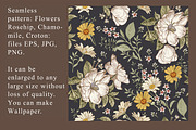Set Seamless Flowers Dogrose Pattern, a Pattern Graphic by Vintage (Thumbnail 2 of 10)