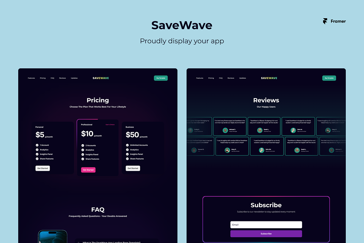 SaveWave - App Landing Page, a Landing Page Template by Helpful Hues (Photo 4 of 4)