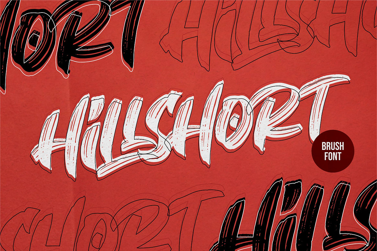 Hillshort -Urban Brush-, a Blackletter Font by ErgibiStudio (Photo 1 of 10)
