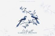 watercolor indigo blooms collection, a Decorative Illustration by Patishop Art (Thumbnail 4 of 8)