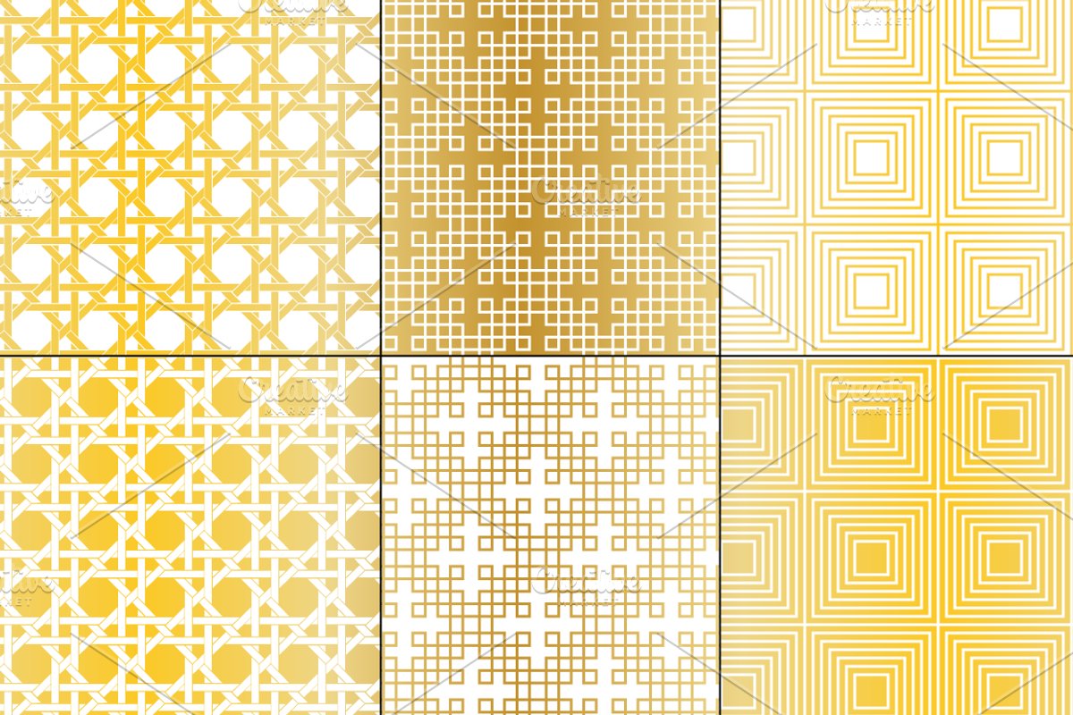 Seamless Gold Geometric Patterns, a Pattern Graphic by Melissa Held Designs (Photo 4 of 8)