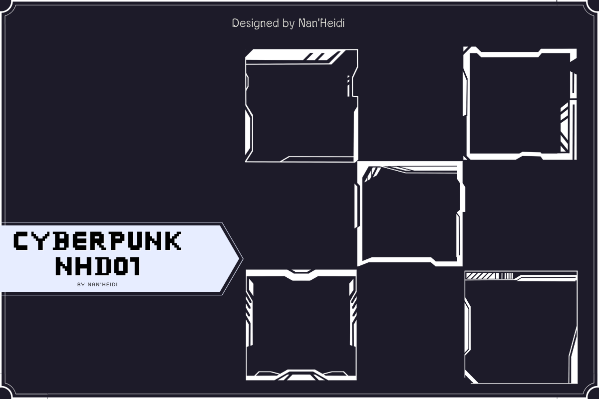 110 Cyberpunk NHD 01, a Brush Add-On by Nan'Heidi (Photo 5 of 8)