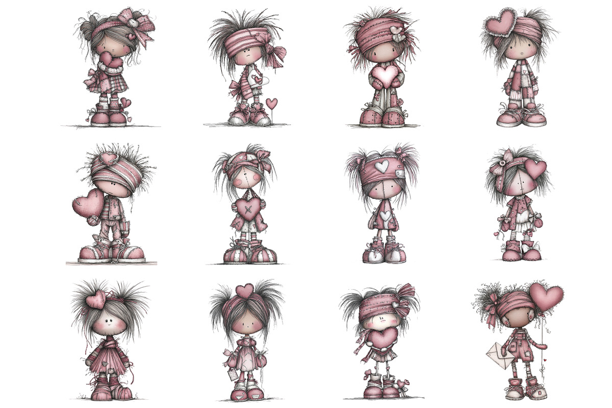Valentines Voodoo Doll Clipart, an Illustration by Design Market (Photo 2 of 3)