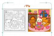 Kawaii Daydreamy Cute Coloring Pages, a Decorative Illustration by Coco Bloom (Thumbnail 4 of 8)