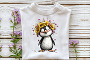 Summer Funny Sunflower Animals Clipa, an Illustration by OK Design (Thumbnail 6 of 6)
