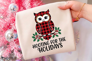 Hooting For The Holidays Owl PNG Art, a Seasonal Illustration by CrexoraLab