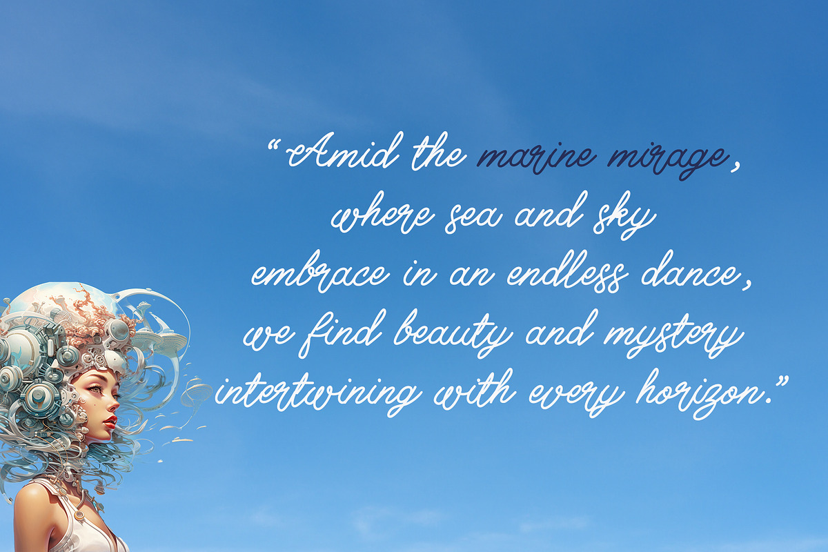 Marine Mirage Font, a Script Font by erlosDESIGN (Photo 4 of 11)