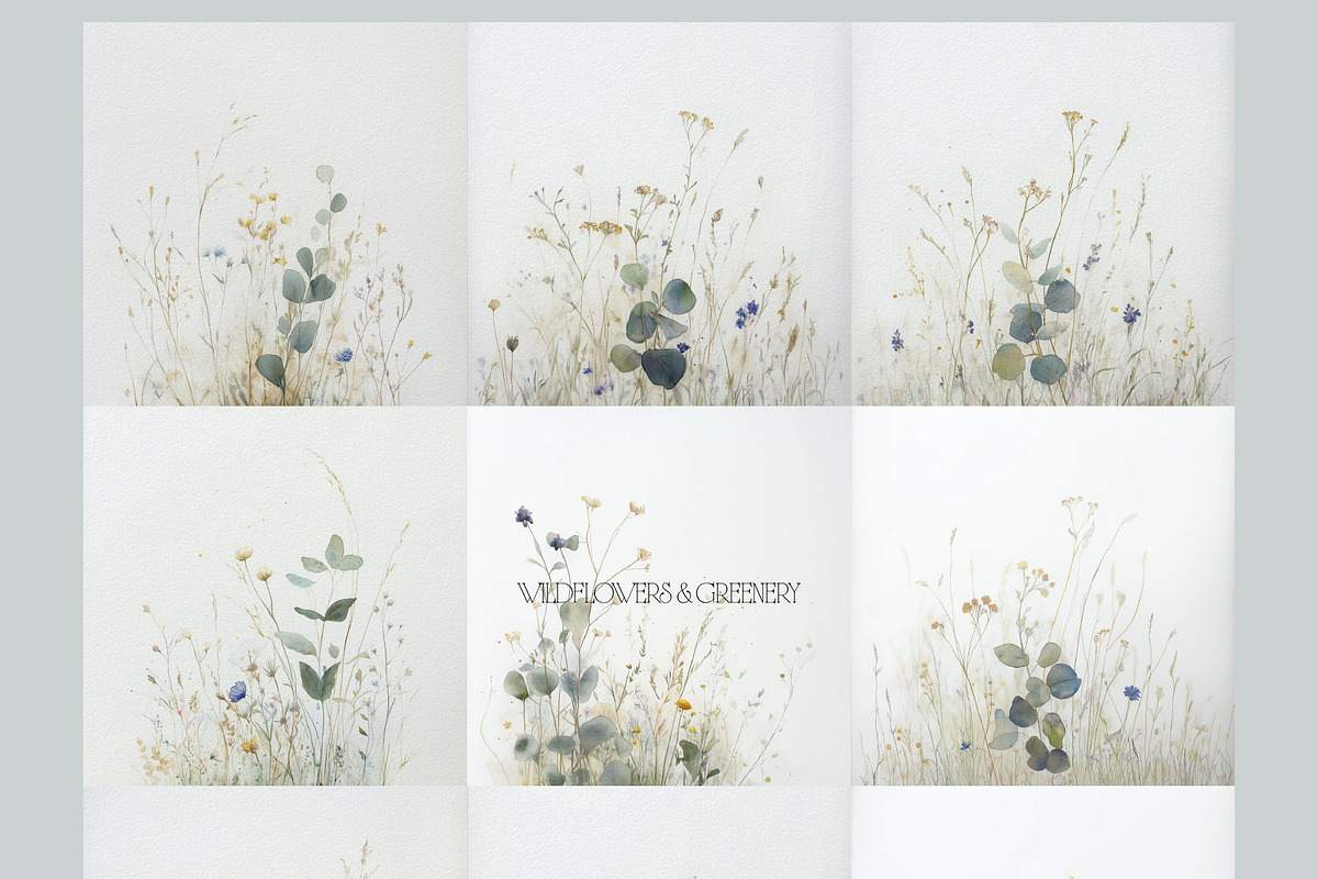 Wildflowers & Greenery Backgrounds, a Background Graphic by Anna Sokol (Photo 8 of 12)