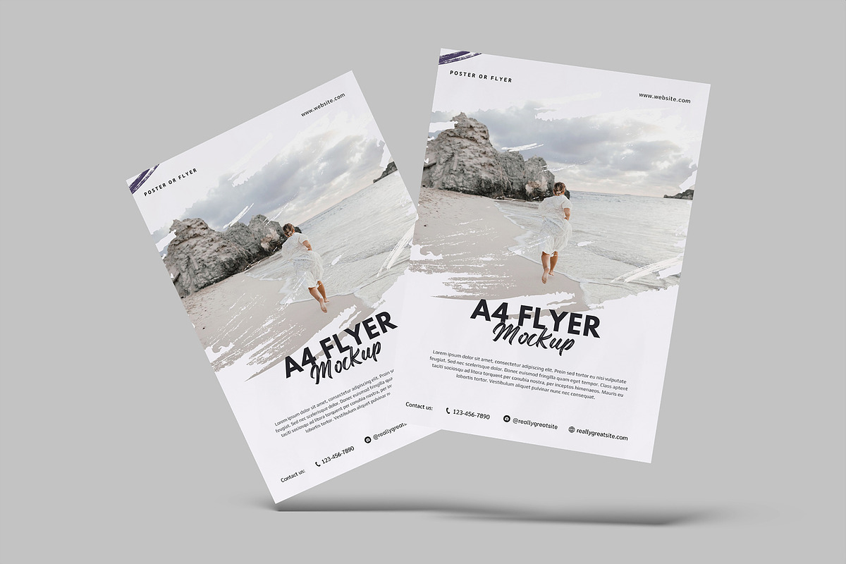 A4 Flyer Mockup, a Flyer Template by Graphiculon (Photo 11 of 11)
