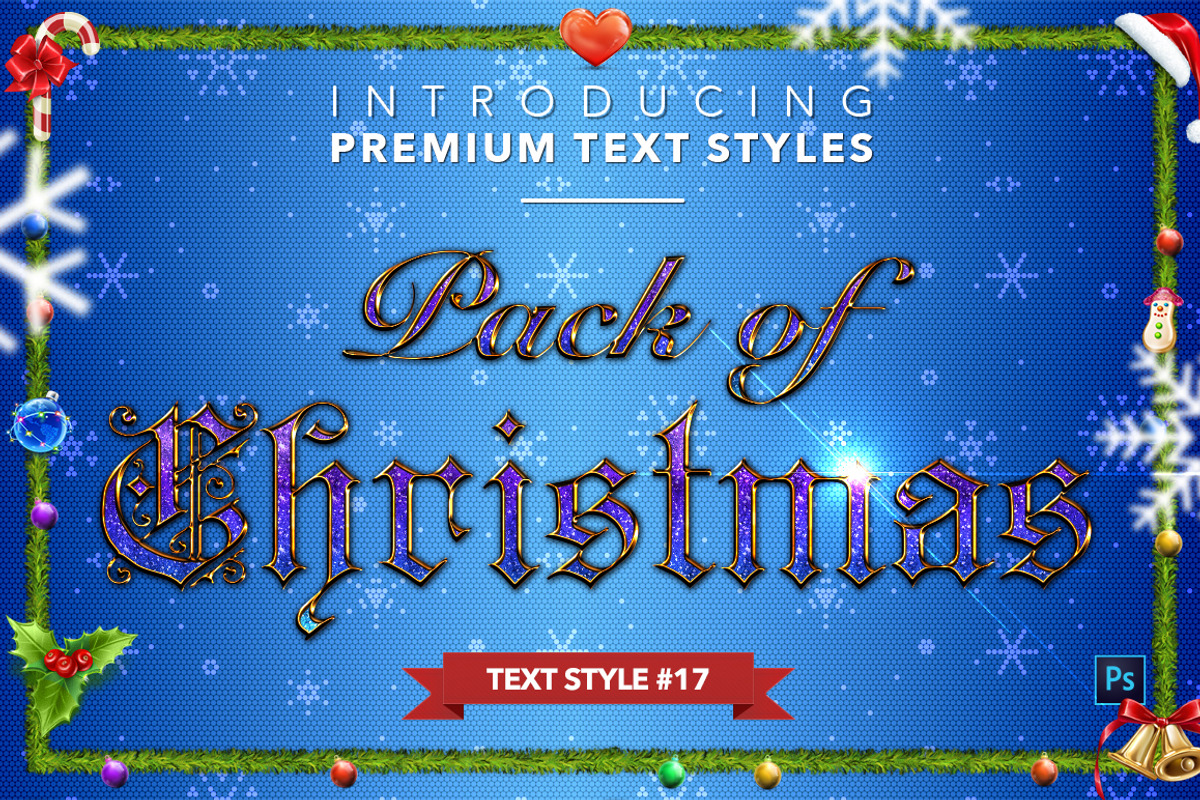 Christmas Pack #1 - Text Styles, a Layer Style Add-On by Jonas Stensgaard (Photo 18 of 23)