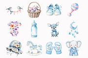 Watercolor French Nursery Clipart, an Illustration by Design Market (Thumbnail 2 of 4)